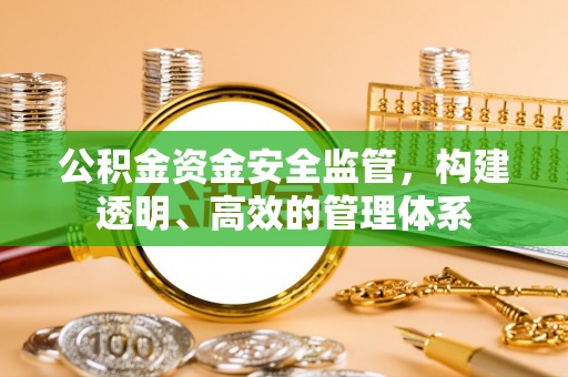 夹江公积金资金安全监管，构建透明、高效的管理体系