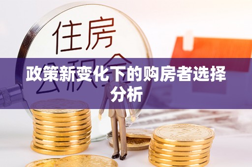 夹江政策新变化下的购房者选择分析