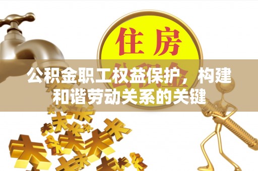 夹江公积金职工权益保护，构建和谐劳动关系的关键