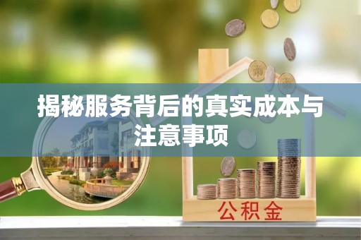 夹江揭秘服务背后的真实成本与注意事项