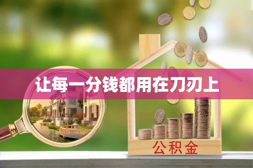 夹江让每一分钱都用在刀刃上