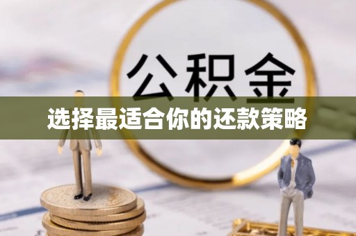 夹江选择最适合你的还款策略