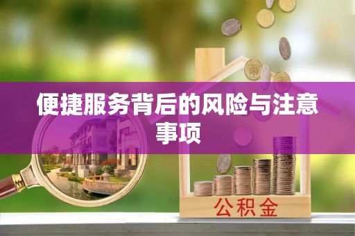 夹江便捷服务背后的风险与注意事项